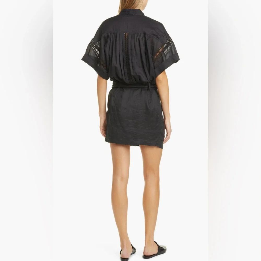Frame Linen Eyelet Mini Dress NWOT - Picture 4 of 9